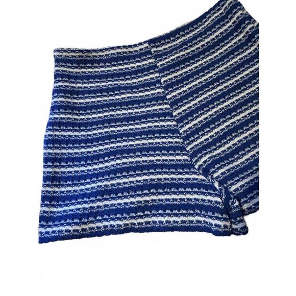 Zara Knit Blue and White Striped Women's Skort Sz M - Picture 8 of 8